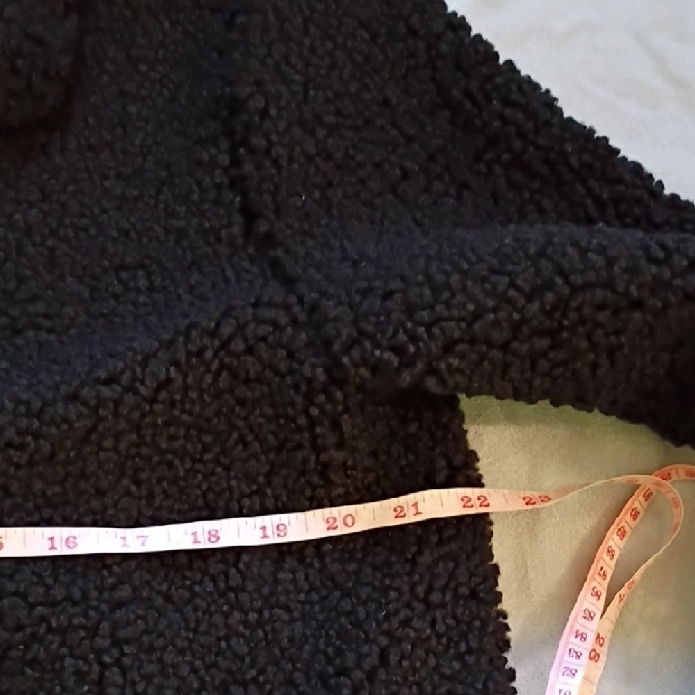 Hot Kiss Black Sherpa Coat Women Size L - Picture 4 of 8
